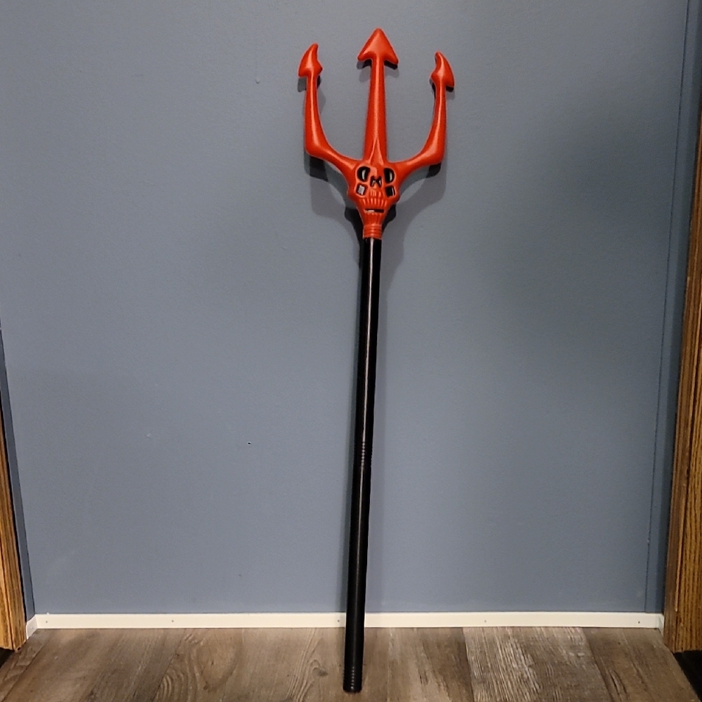 Red and Black Halloween Devil Trident Prop